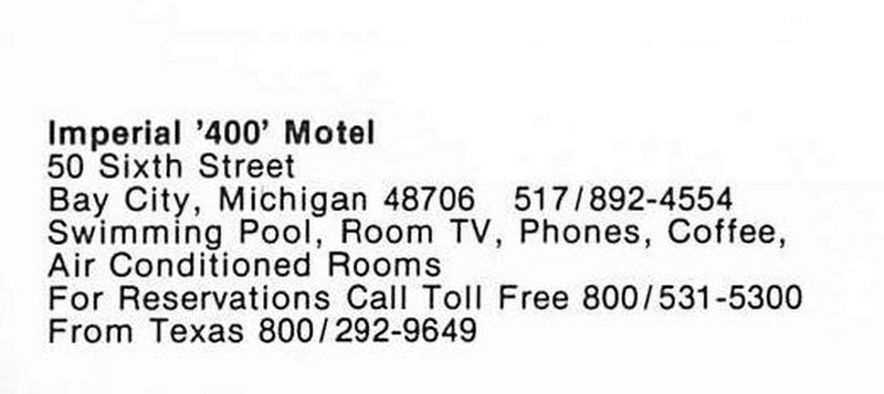 Imperial 400 Motel - Bay City Location